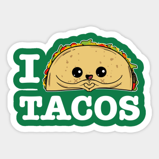 I love Tacos - Taco Lover Mexican Foodie Cute Kids Sticker